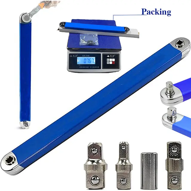 Torque Offset Wrench 1/4" 3/8" 1/2", Zero Offset Wrench Extender For