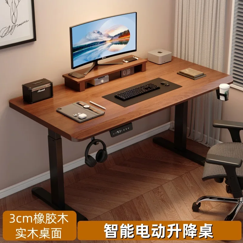 

Solid wood electric lifting table computer table desk household desk e-sports table liftable workbench
