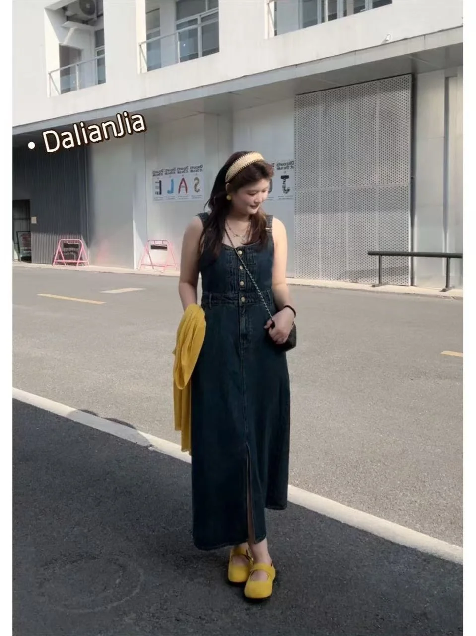 

Джинсовый комбинезон JINGU в стиле ретро с одной пуговицей, высокой талией, в двух вариантах, повседневный, с зауженной талией, средней длины