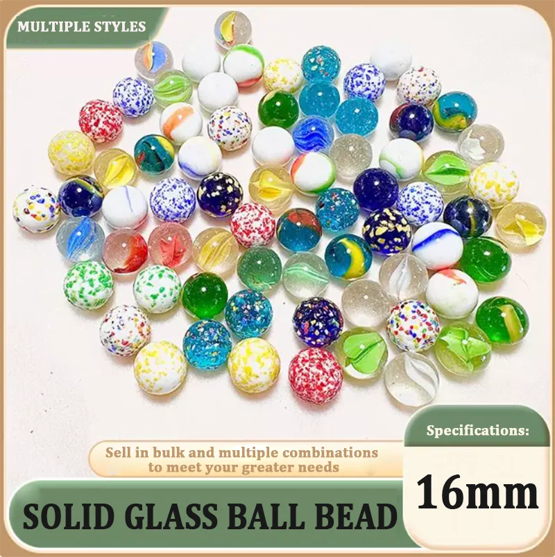 10-100Pcs 16mm G3 Creative Handmade Glass Round Balls Rarity Home Decor Beads Ornaments Cute New Year Gifts Desktop Collection
