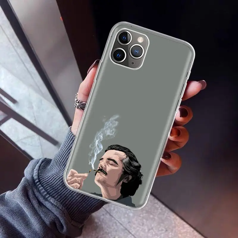 Narcos TV Series Pablo Escobar Phone Case For iPhone 17 Air 11 13 Mini 14 15 Plus 16 12 Pro Max 16E SE 7 8 Pattern Soft TPU Back