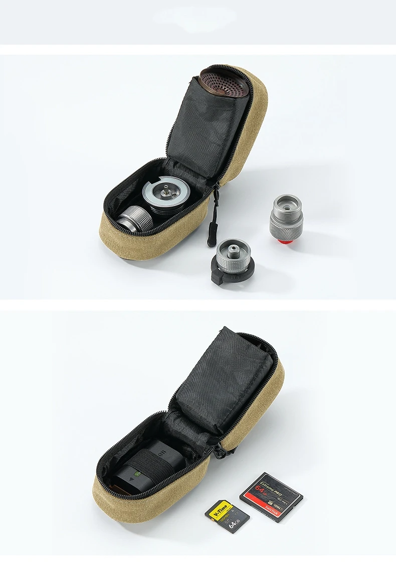 CAMPINGMOON XD-2F-B حقيبة تخزين صغيرة خارجية متعددة الوظائف تخزين موقد صغير مع أكياس قماش بطانة قابلة للفصل للتخييم