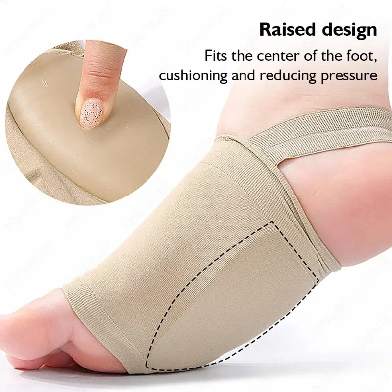 2 Pcs Arch Support Compression Sleeves Plantar Fasciitis Relief Flat Foot Corrector Metatarsal Foot Brace