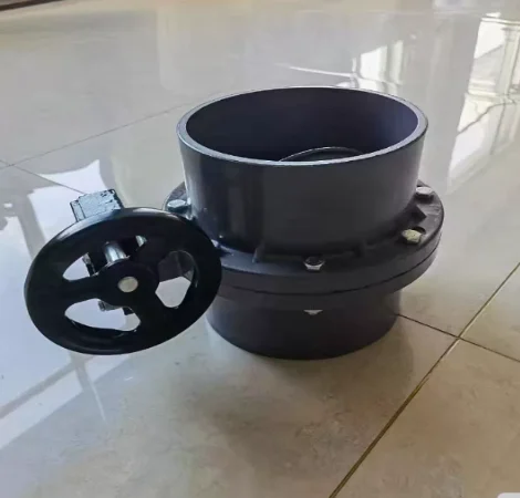 DN110 UPVC Butterfly Valve PVC Integral Plastic Wafer Valve for Seawater Farming Corrosion Resistant Pipe Fitting