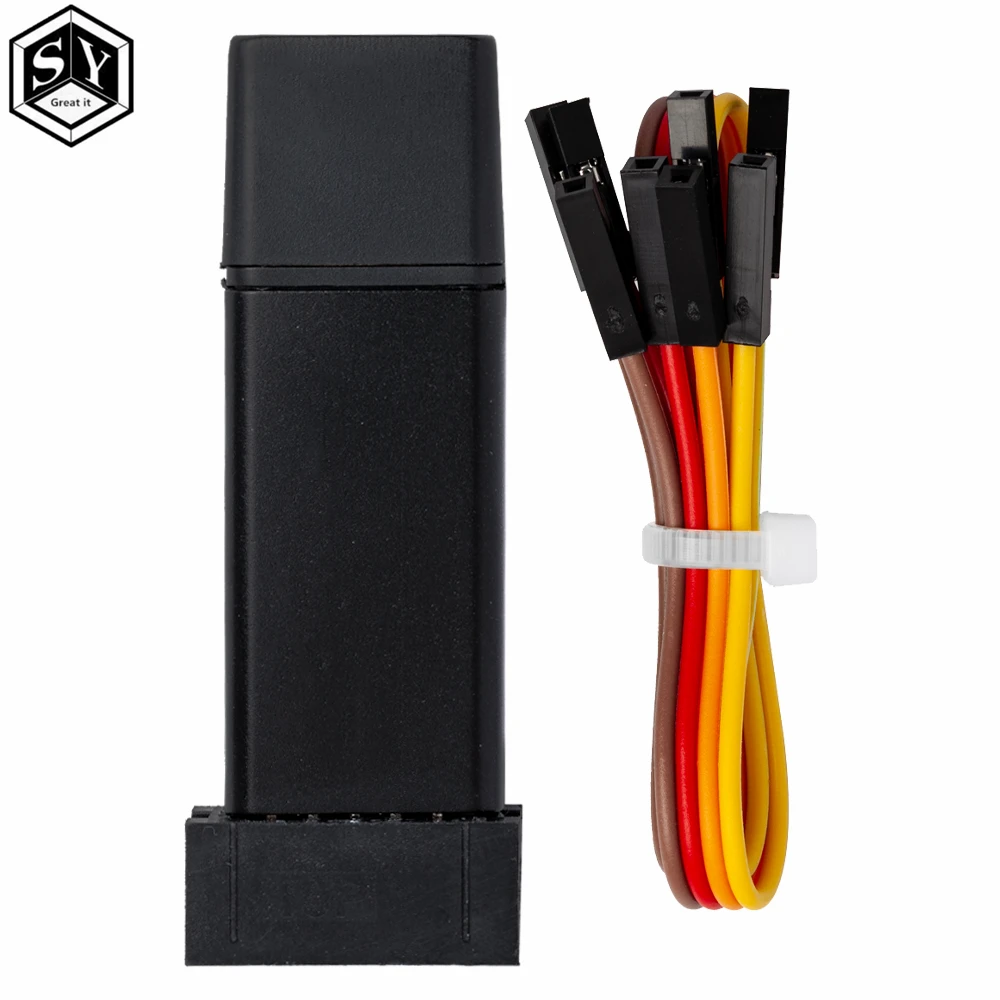 1PCS Great IT 1Set ST LINK Stlink ST-Link V2 Mini STM8 STM32 Simulator Download Programmer Programming With Cover DuPont Cable