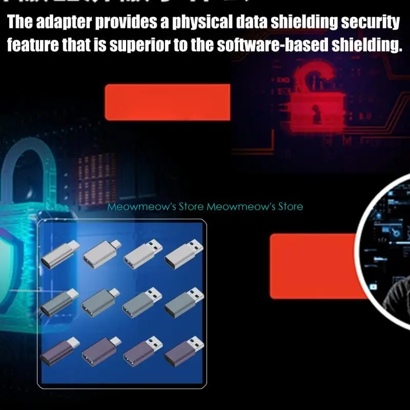 W91A USB/Type c 데이터 차단기 잠금 장치로 무단 데이터 전송 방지 SecureConnection