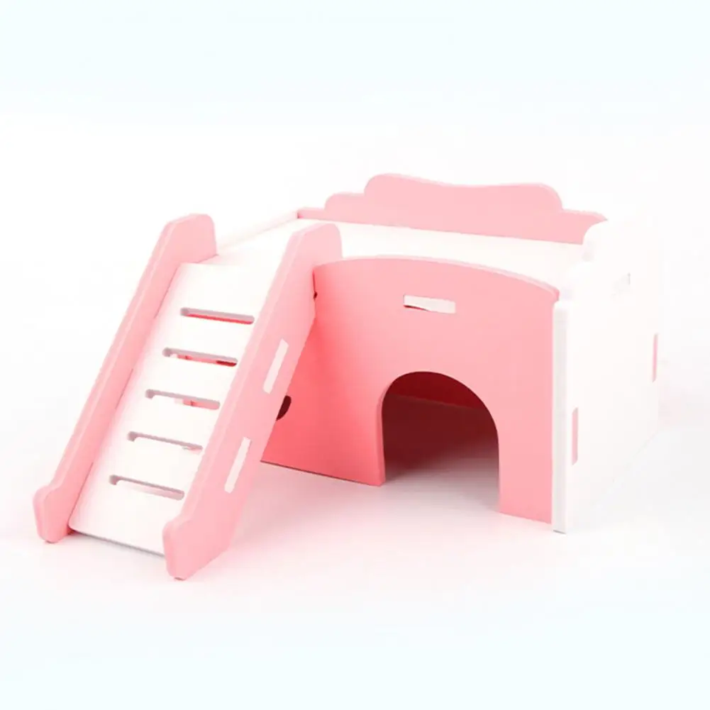 Hamster Sleeping Nest House Small Animal Pet Nest with Slide Guinea Pig Cage Pet Hideout Hut Toy Small Animal Supplies