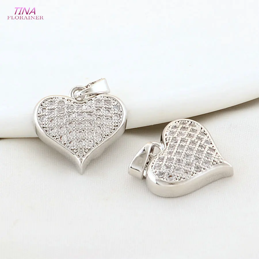14,5*15MM 18K Gold Farbe Messing Herz Halskette Charms Anhänger Ohrringe Schmuck Machen Liefert Zubehör – Detail 7