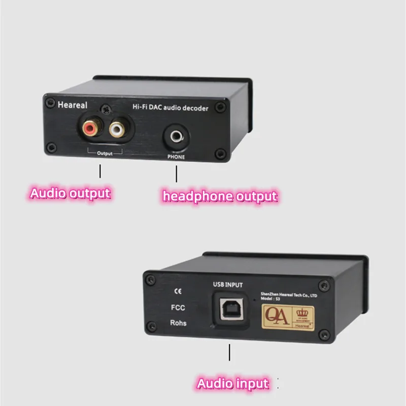 Unidade de entrada usb livre de alta fidelidade es9018 sa9023 dac decodificador para amplificador áudio do computador em casa