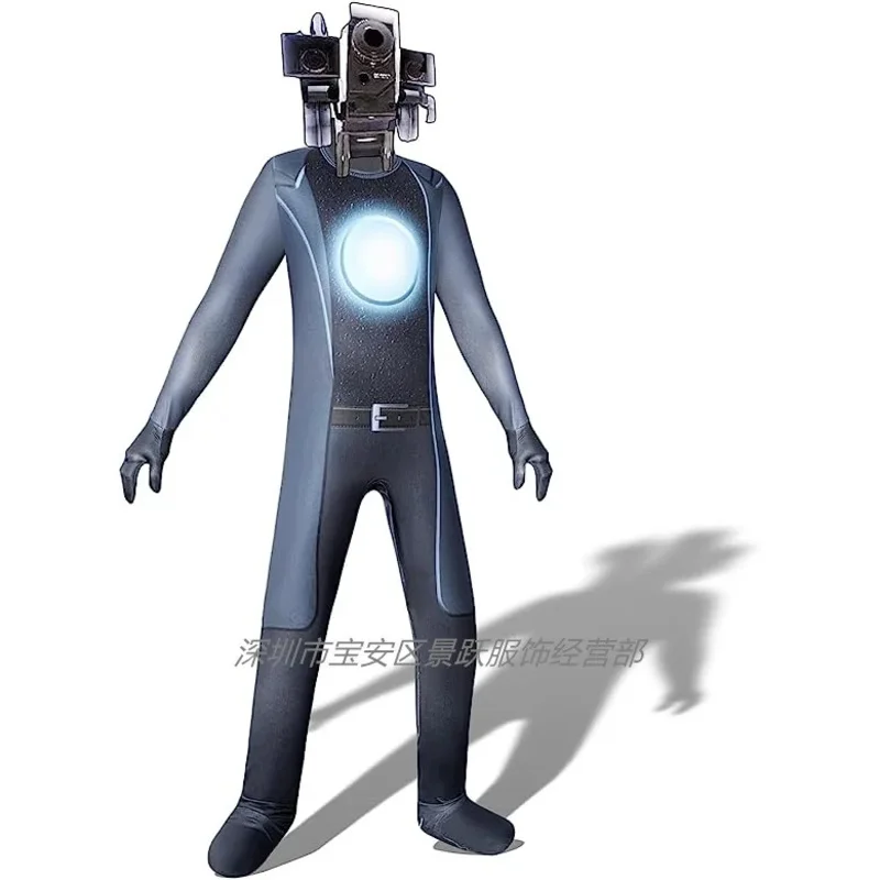 Costume de salle de bain T Skibidi pour hommes, costume de batterie, caméra audio, modèle SpeakSuffolk Titan, combinaison Cos, enfants, Noël, Halloween, cadeau d'anniversaire