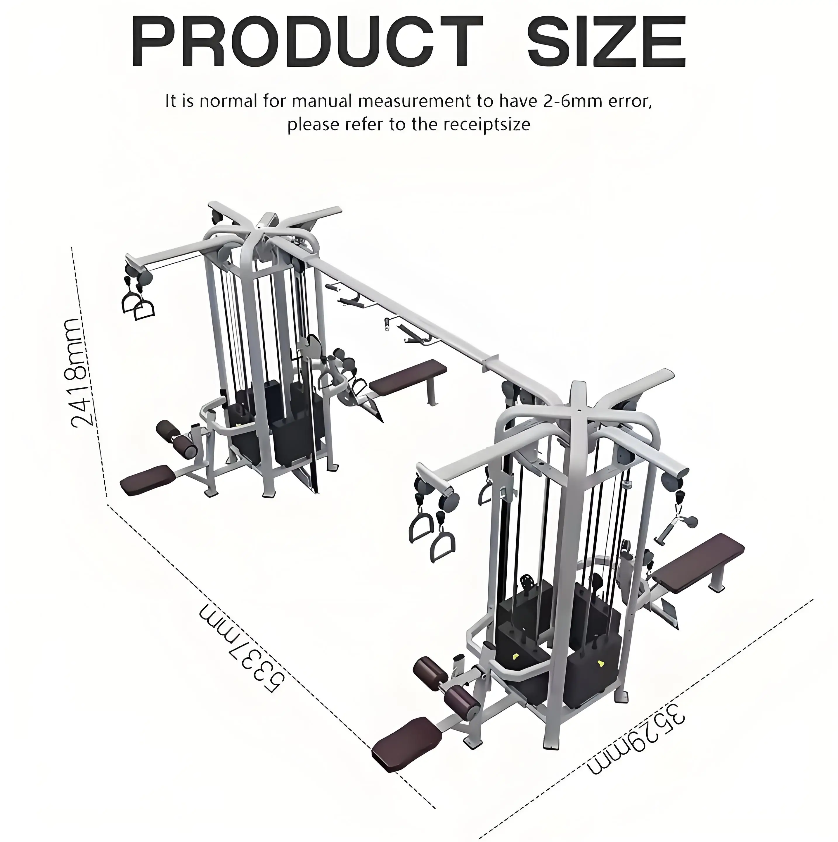 الراقية تصميم مخصص متعدد 9 الغابة الصدر الصحافة الساق ممارسة متعددة 9 محطات معدات الصالة الرياضية