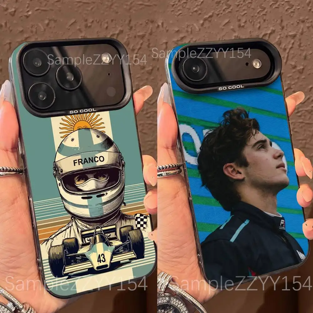 حافظة هاتف F-FrancoS 43 F1 C-Colapinto لهاتف iPhone 17,16,15,14,13,12,X,8,Pro,Max,Plus,E,SE4,Air,Mini Black IMD Matte #1