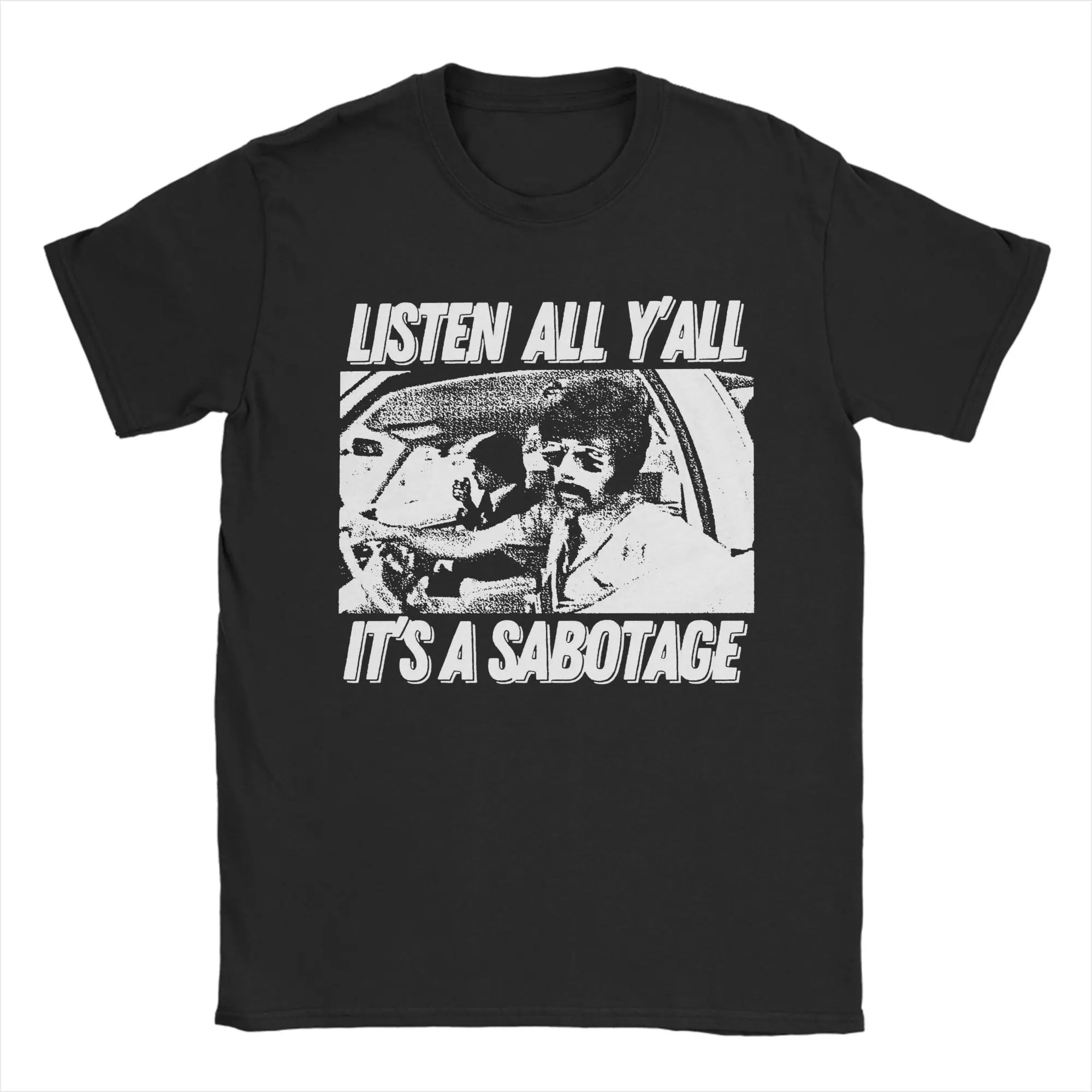 Sabotage Boutique Beastie Boys Old Style T-Shirts for Men  Awesome 100% Cotton Tee Shirt Short Sleeve T Shirt Plus Size Clothes