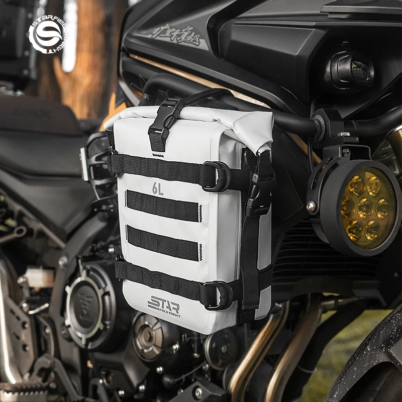 

SFK Motorcycle Bag Waterproof Bumpers Side Frame Pack Crash Bar Package 6L Storage Crossbody Bag Outdoor Riding Gears Tools Bag