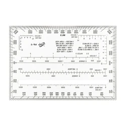 Militärischer Winkelmesser, 1:5000, 1:25000, Koordinatenmaßstab, Karte mit klarer Skala, flexible Kartenmaßstab, Außenkanten, 0–6400 Meilen