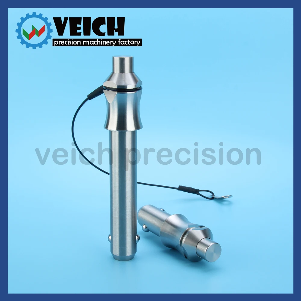 VCN113 All Stainless Steel Self-Locking  Quick Release Pins With Holder Rope Ball Lock Pins With Cable Dia 5/6/8/10/12/16/20mm