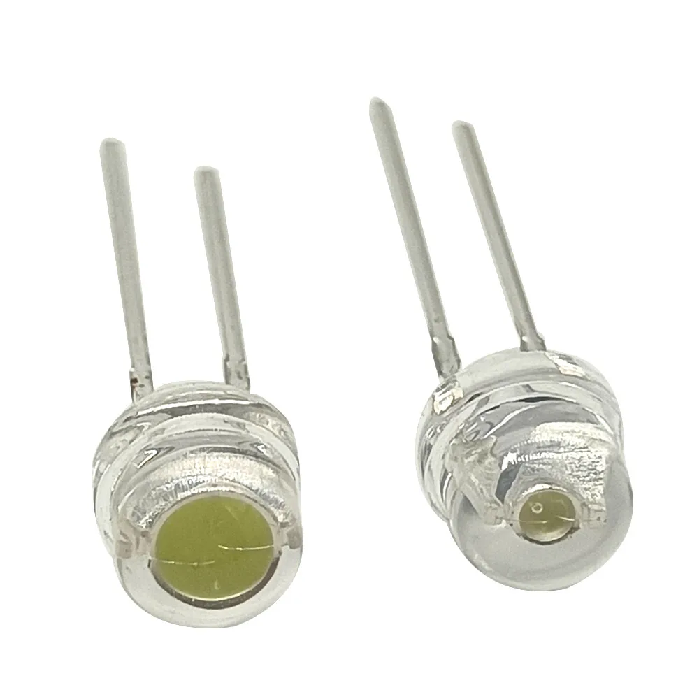 1000pcs/Lot White 5mm F5 Straw Hat LED Chandelier Crystal Lamp Beads Big Core Chip 6-7LM Light Emitting Diodes Leds DIY Lights