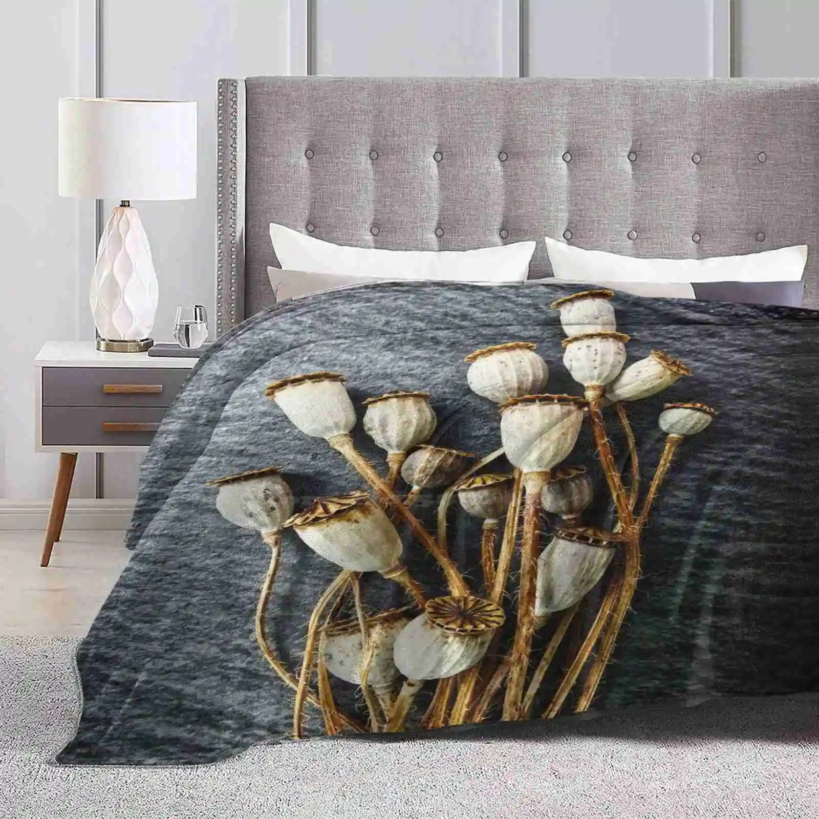 Pods Super Warm Soft Blankets Throw On Sofa/Bed/Travel Color Nature Still Life Close Up Macro Poppy Seed Pods Dried Seed Pods