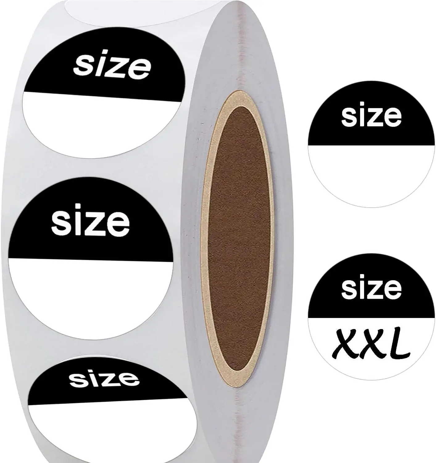 

1000Pcs Blank Clothing Size Stickers 1inch Color-Coding Clothing Size Organizer Sticker for Retail Shop