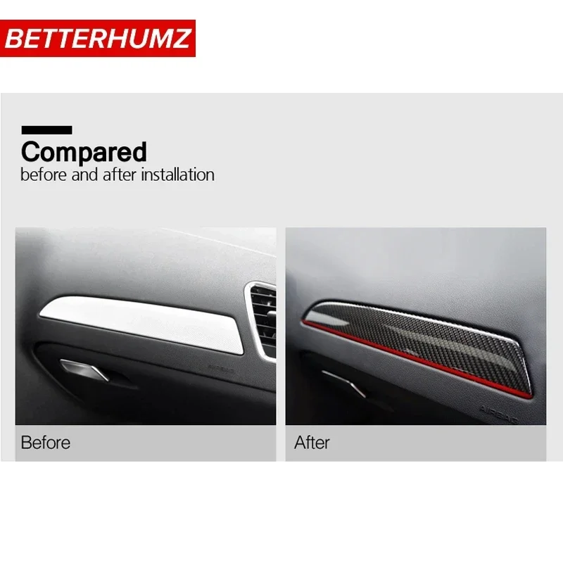 For Audi A4 B8 A5 2010 2011 2012 2013 2014 2015 2016 4Pcs/Set Car Carbon Fiber Window Door Modification Panel Trim Cover Strip