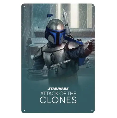 1p,Attack Of The Clones Movie Metal Poster Tin Sign - 20x30cm Plate