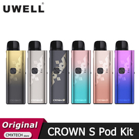 Original Uwell Crown S Pod Kit 75W Vape 1500mAh battery 5ml Empty Cartridge 0.2/0.6ohm Electronic Cigarette MTL DTL Vaporizer