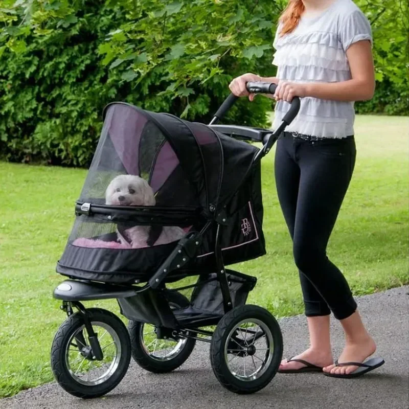 

For outdoor Dog Strollers Pet Trolley For Pet Stroller Carrier Travel With Large Wheels