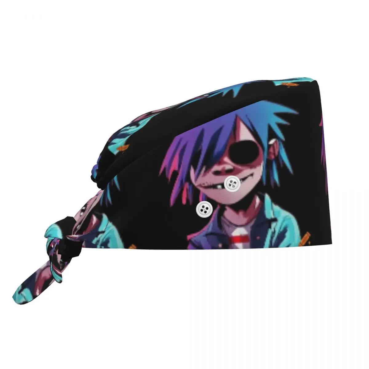 Gorillaz Scrub Hat Doctor Working Surgical Cap Men Women Adjustable Nursing Caps for Dentist
