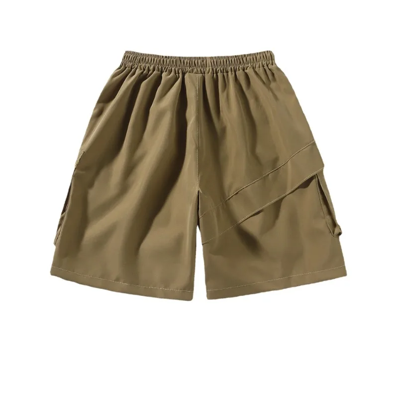 Summer New Buckle Belt Ice Silk Retro Multi-pocket Cargo Pants