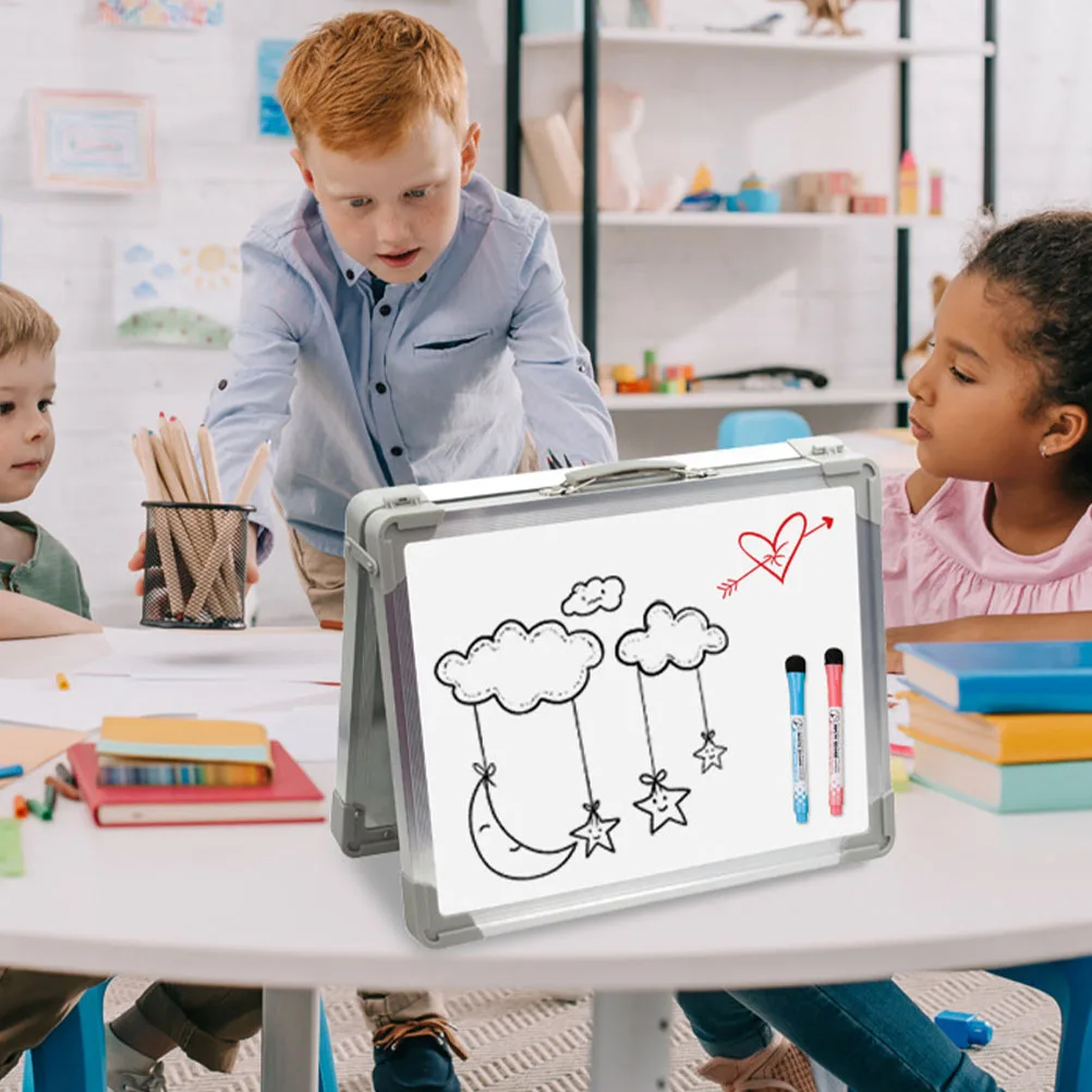 

Easel Magnetic Painting Whiteboard Child Whiteboards Tabletop Aluminum Alloy Desktop