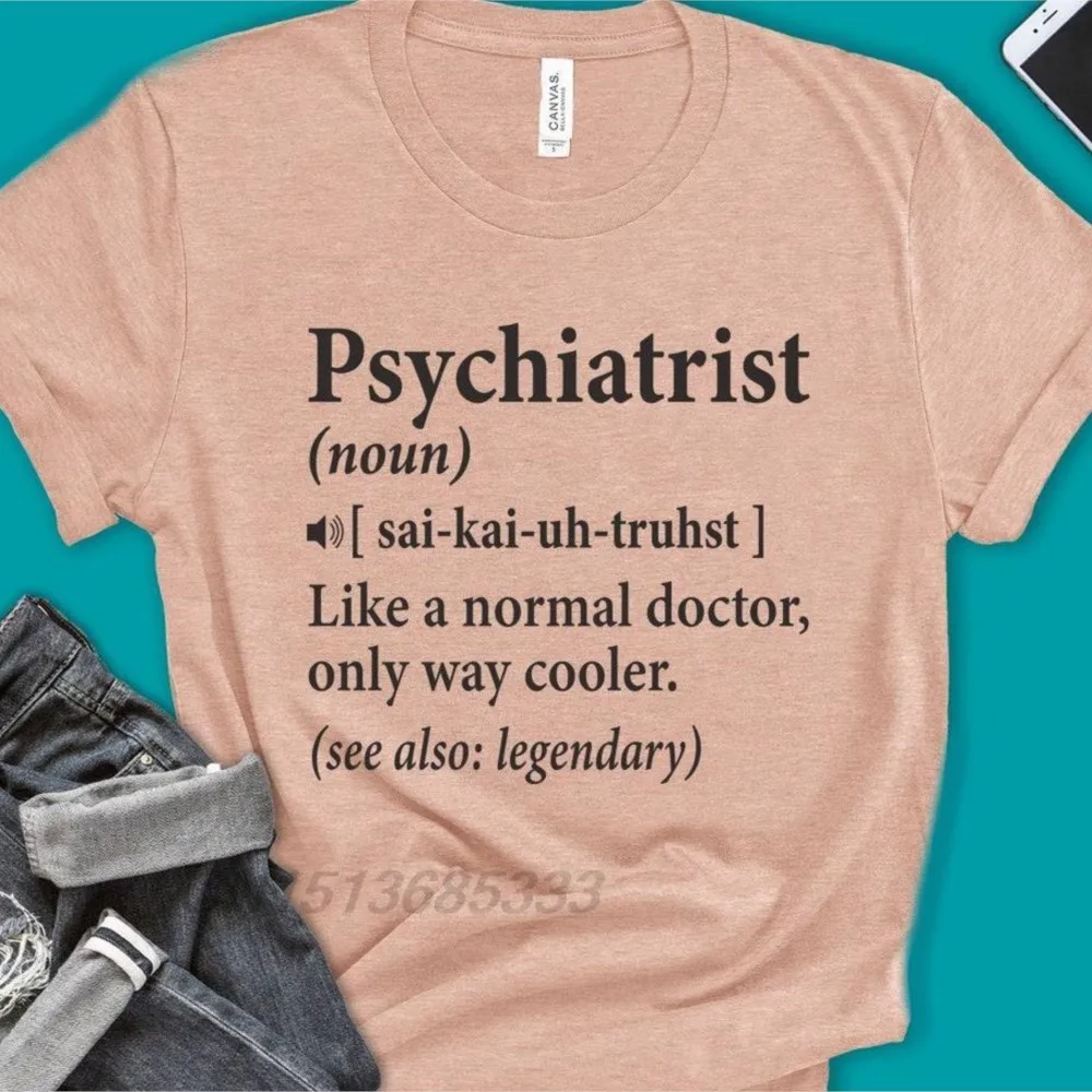 Psychiatrist Gift Psychiatry Women Retro T-Shirts Glockenspiel Gift Player Marching Unisex Vintage Cotton Tee Shirt Adult Tops