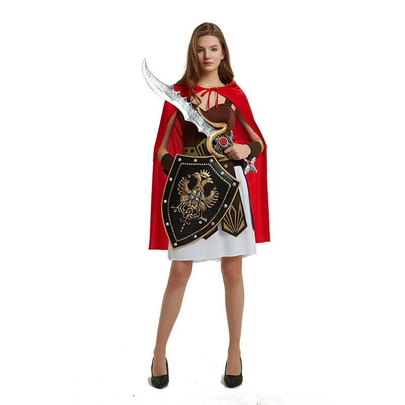 

Adult Women's Halloween Cosplay Ancient Greek and Roman Warrior Set Spartan Female Warrior Cosplay Costume