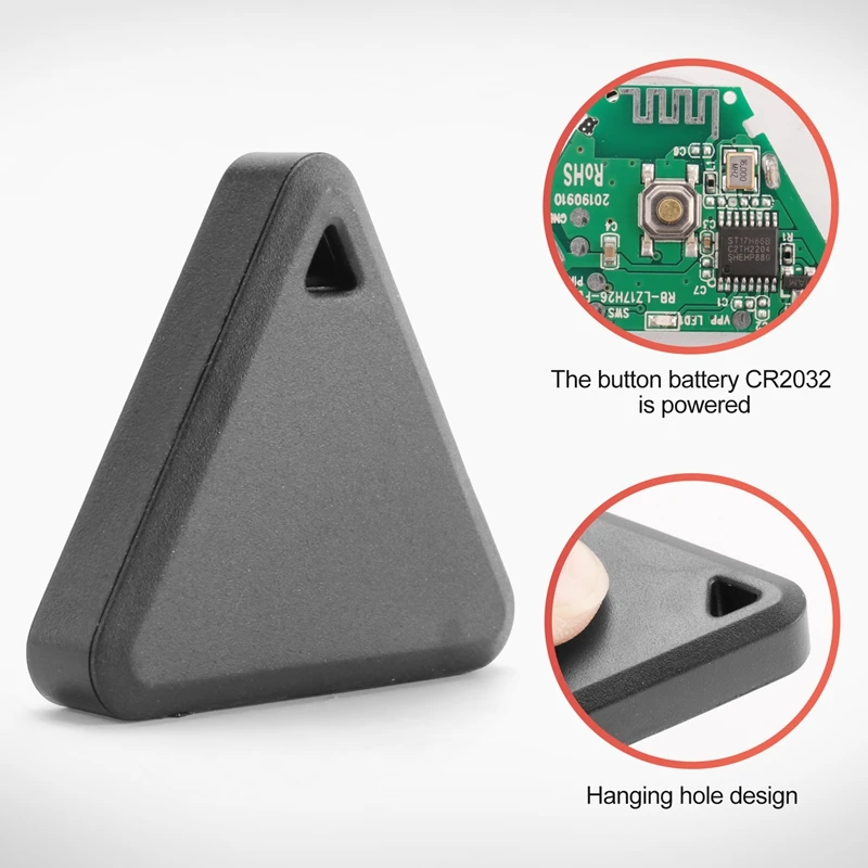 Pet Smart Mini GPS Tracker Pet Locator Anti-Lost Waterproof Bluetooth Tracker Triangular Kids Dog Cat Tracker