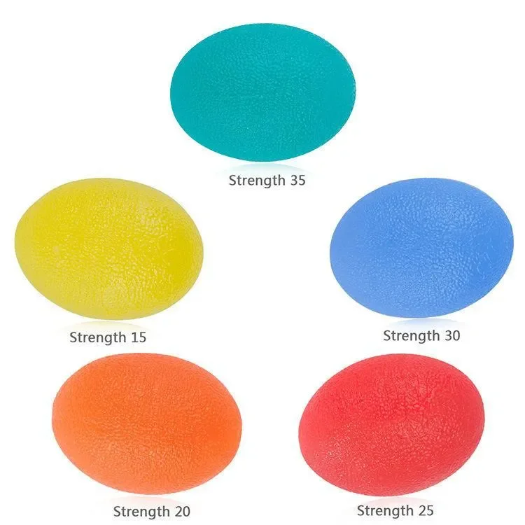 Silikon Hand Grip Ball Ei Männer Frauen Gym Fitness Finger Schwere Exerciser Kraft Muskel Erholung Greifer Trainer – Detail 11