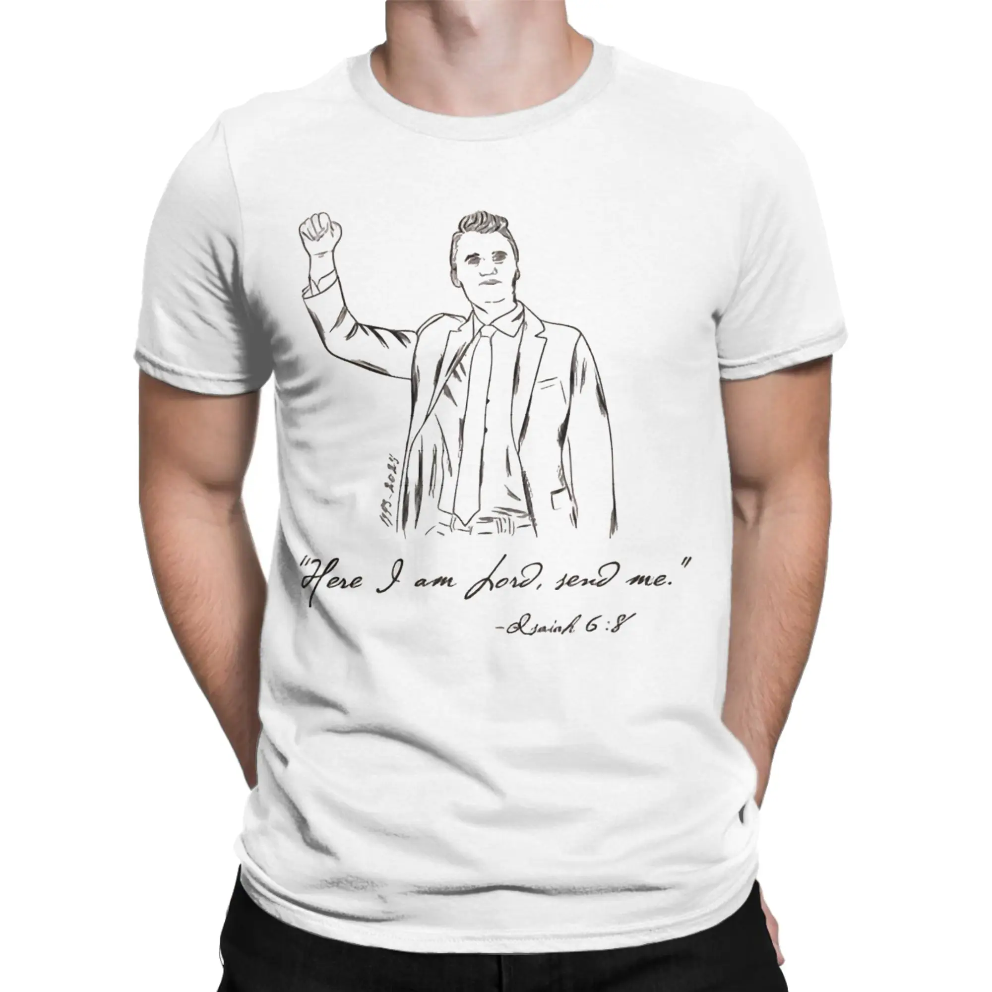 Novelty Charlie Kirk Send Me T-Shirts Men Women Round Neck Pure Cotton T Shirts  Short Sleeve Tees Summer Tops