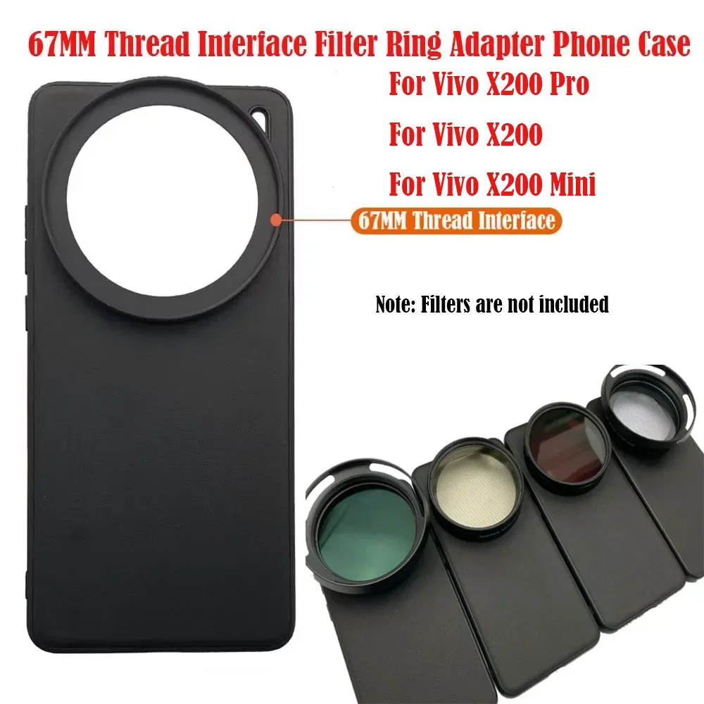 

Phone Case For Vivo X200 Pro Mini 67MM Thread Interface Filter Adapter Phone Case For Universal Kase Nisi CPL VU Star ND Filter