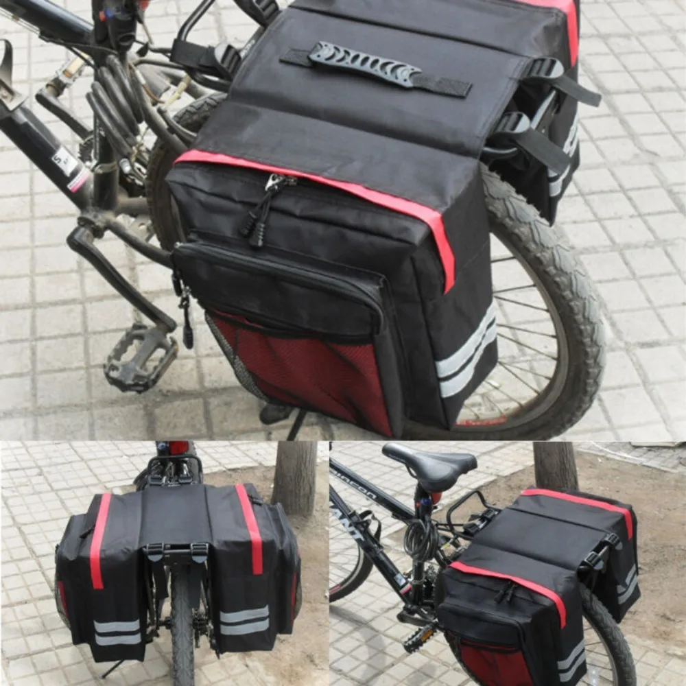 

Durable PVC Bicycle Carrier Bag Waterproof Double Side Bike Trunk Bag Luggage Pannier MTB Bicycle