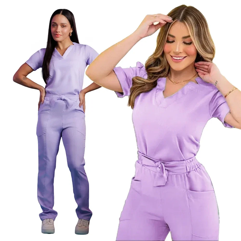 Fashion Design Hospital uniform Spa Medical Beauty Salon Scrub Sets Pet Dentistry Doctor Nurse Work Care Medical Scrubs Sets