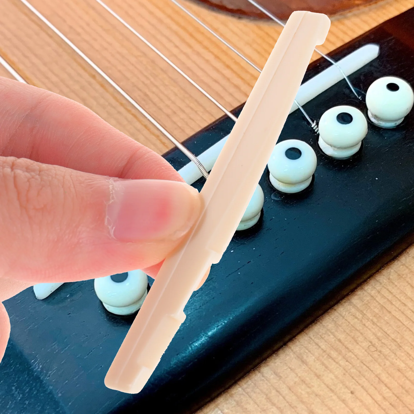 

100pcs Lower String Nuts Plastic String Nut Replacement Durable Guitar Bridge Adjustment Nut Electric Guitar Accessories Tone