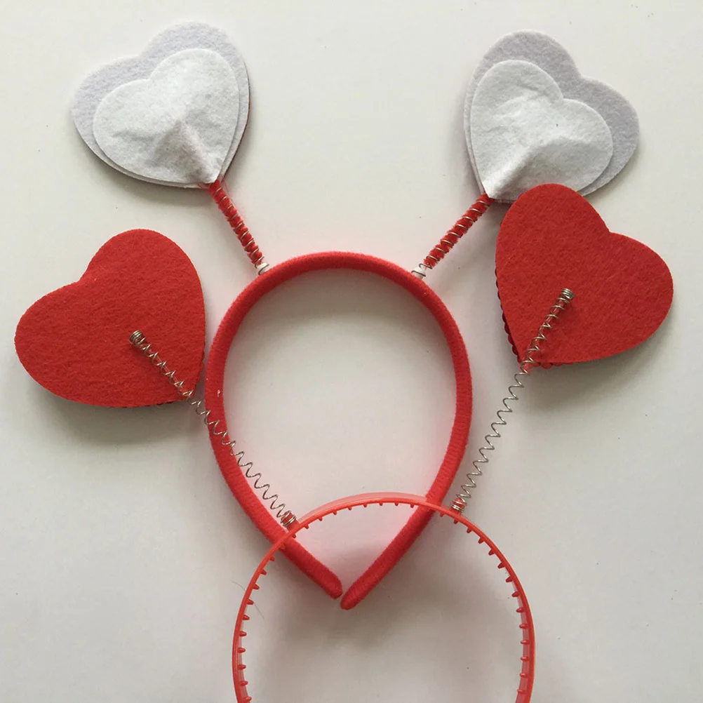 

4pcs Sequin Heart Headband Lightweight Hair Band Party Favors Valentine'S Day Gift For Women Fabric Wrapped Headwear