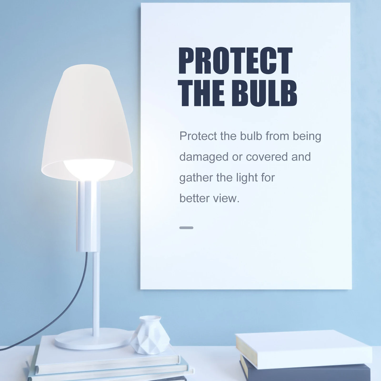 

4Pcs Plastic Lampshade White Flat Head Shape Decorative Light Cover for Ceiling Table Chandelier Home Lampshade