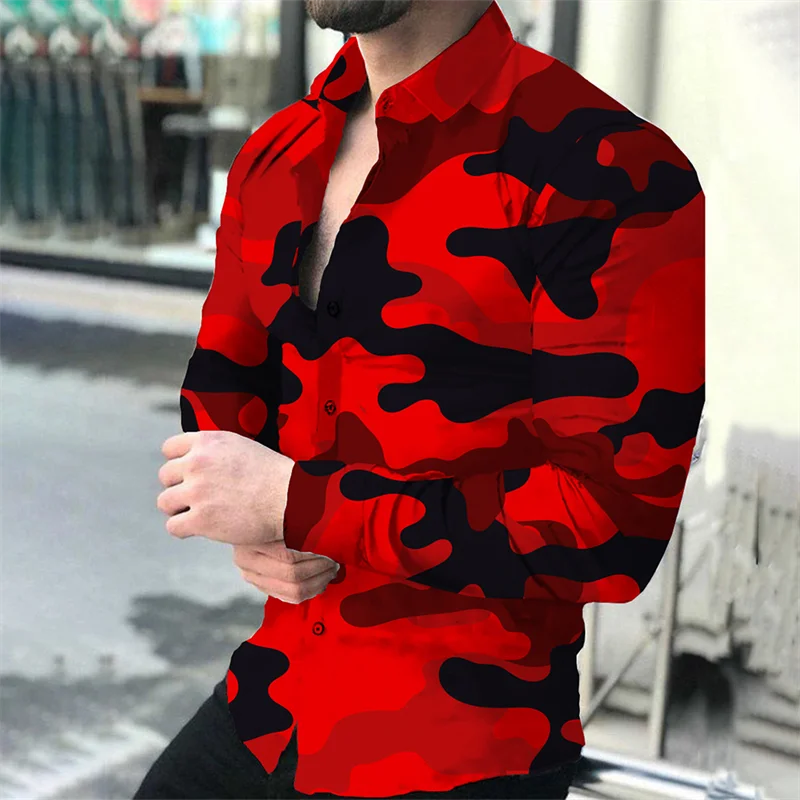 Fashion Men\'s Shirt Slim Fit Button Long Sleeve Casual Outdoor Gathering Party HD Pattern Luxury Soft Comfortable 2023 New S-6XL