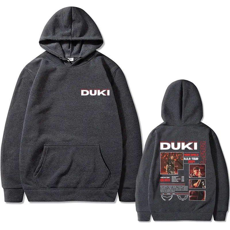 Hip Hop Rapper Duki ADA Tour Print Hoodie Antes De Ameri Graphic Sweatshirt Men Women Fashion Oversized Fleece Cotton Hoodies