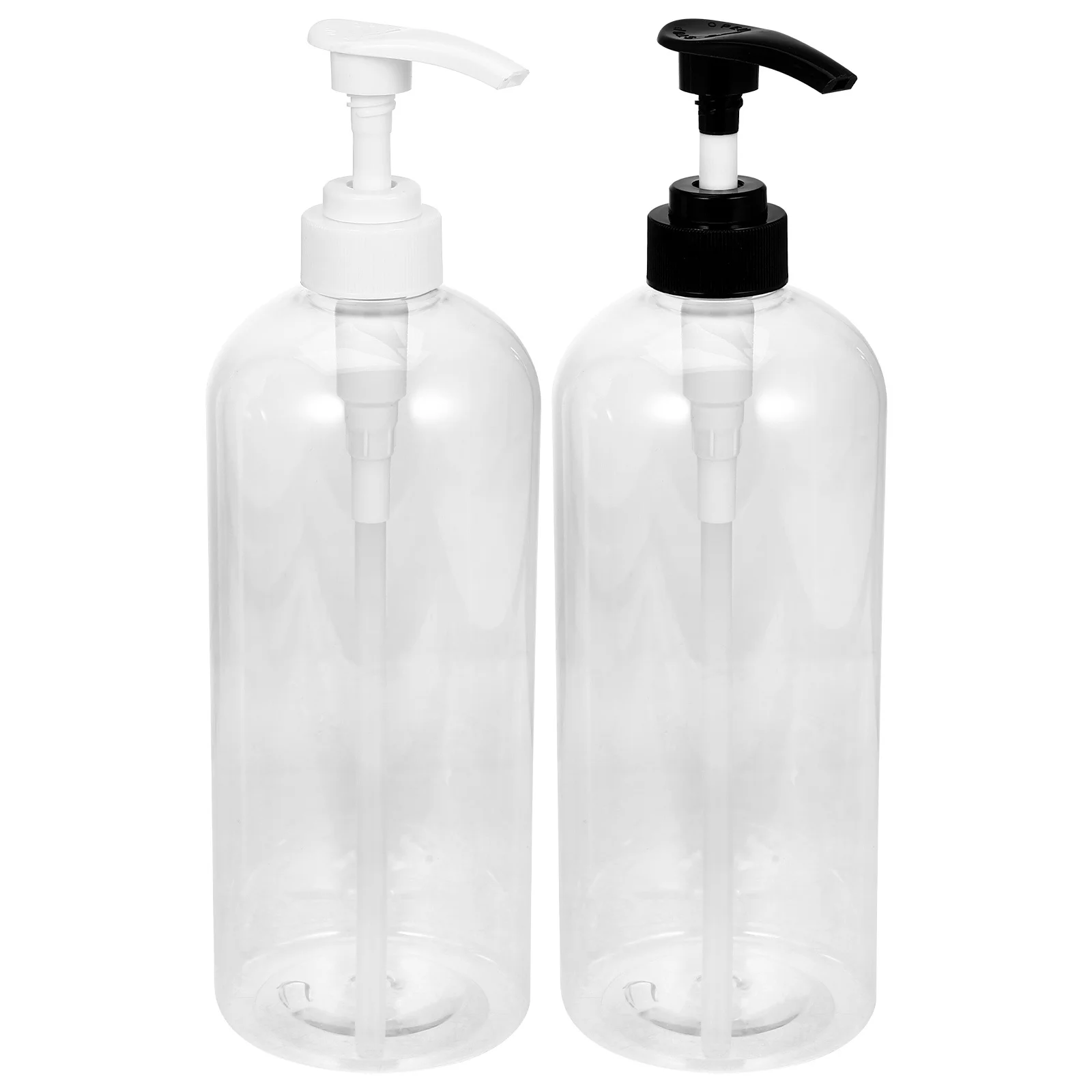2pcs Clear Pet Press Pump Bottle 1000Ml Portable Refillable Dispenser For Hand Soap Shampoo Dish Soap Travel Bathroom Home Use