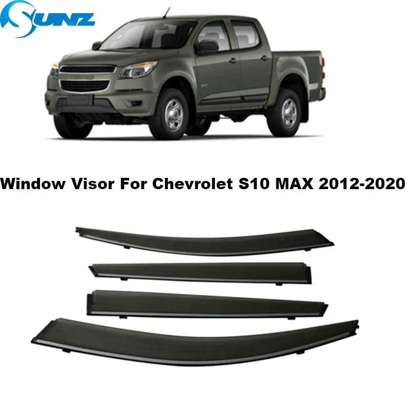 

Side Window Deflectors For Chevrolet S10 MAX 2012 2013 2014 2015 2016 2017 2018 2019 2020 Sun Rain Guard Weathershield