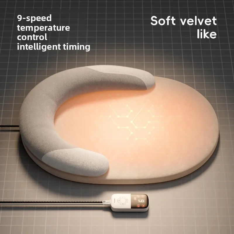 Thermostatic Safe Warmth‌ Pet Heating Pad with 9-Temperature Control - Soft & Removable Electric Cat/Dog Bed Warmer for Winter,