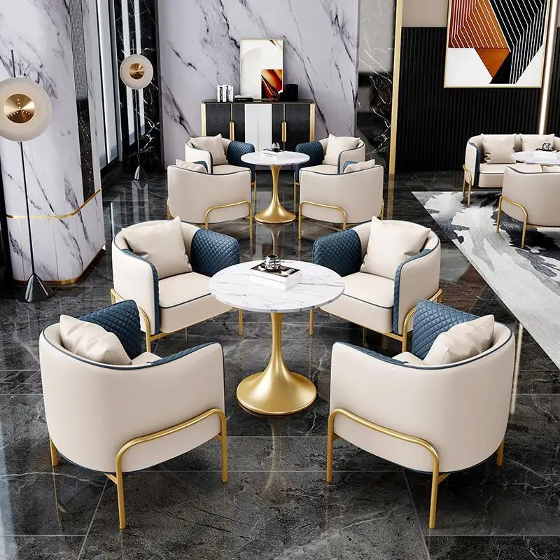 Business reception sofa single chair light luxury chair office sofa hotel negotiation table and chair combination leisure sofa