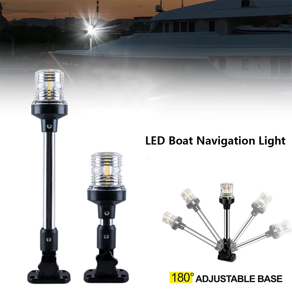 la nueva luz LED de navegación del barco de 360 grados plegable para la luz de ancla marina del yate 12 ~ 24 V luz de señal de vela accesorios del