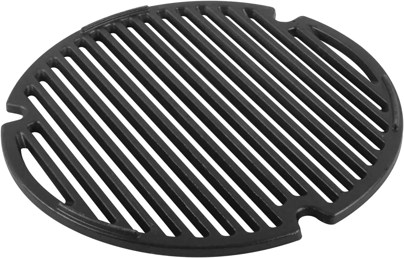 

Cast Iron Grill Grate for Kamado Joe JR,Round Cooking Grids Grates,Cast Iron Sear Plate Replacement for Kamado Joe Classi