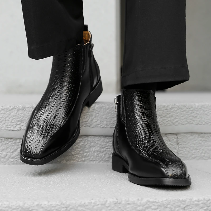 

Men Chelsea Boots Simple Fashionable Comfortable Business Casual Ankle Boots